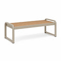 Banc 120 x 40 x 45 cm en métal et bois beige naturel style contemporain