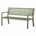 Banc de jardin 122 x 61 x 88 cm en acier vert à deux places